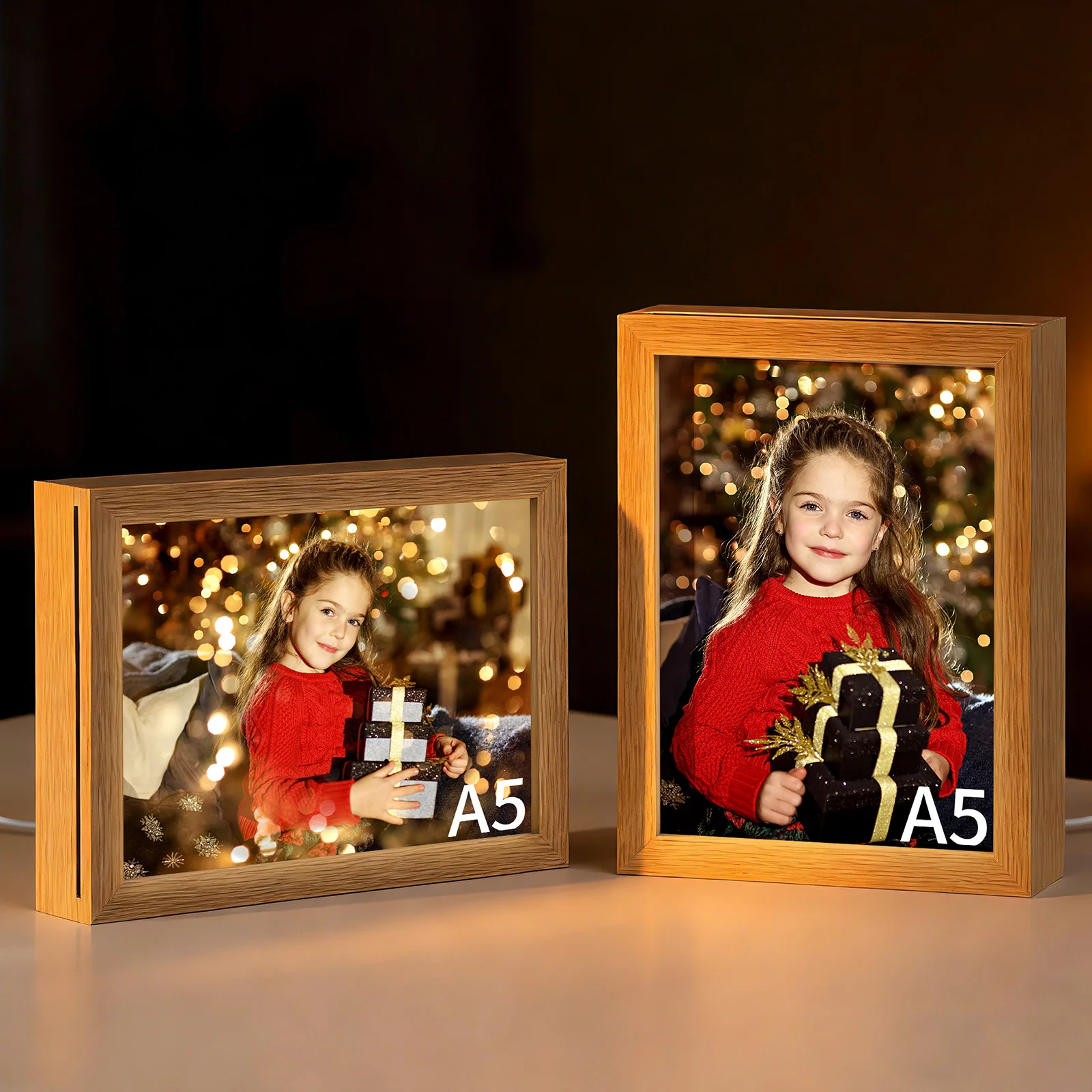 Illuminated Photo Frame with Sublimation Blank Glass Plate (A5, 5.9x 7.87 inch)