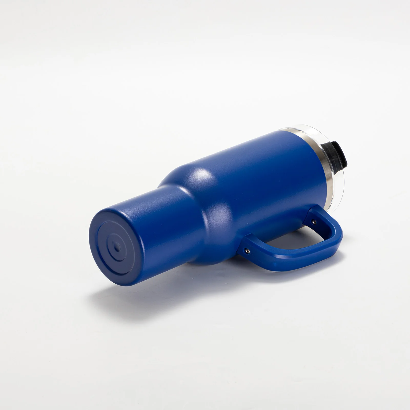 40oz/1200ml Powder Coated Stainless Steel Travel Tumbler with Lid & Straw  (Dark Blue) thumbnail 5