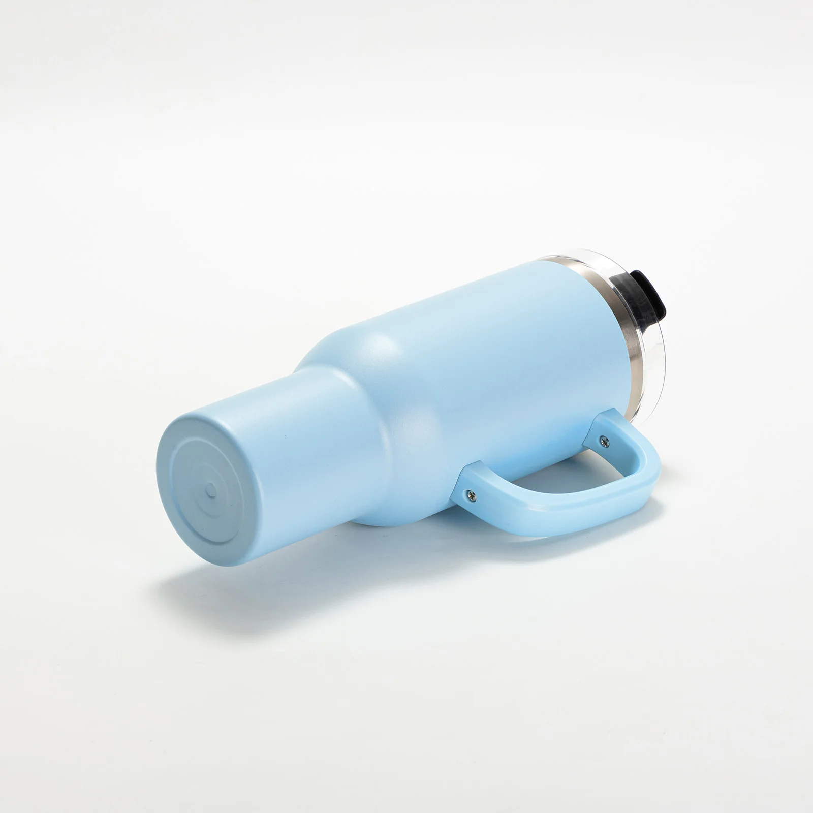 40oz/1200ml Powder Coated Stainless Steel Travel Tumbler with Lid & Straw (Light Blue) thumbnail 6