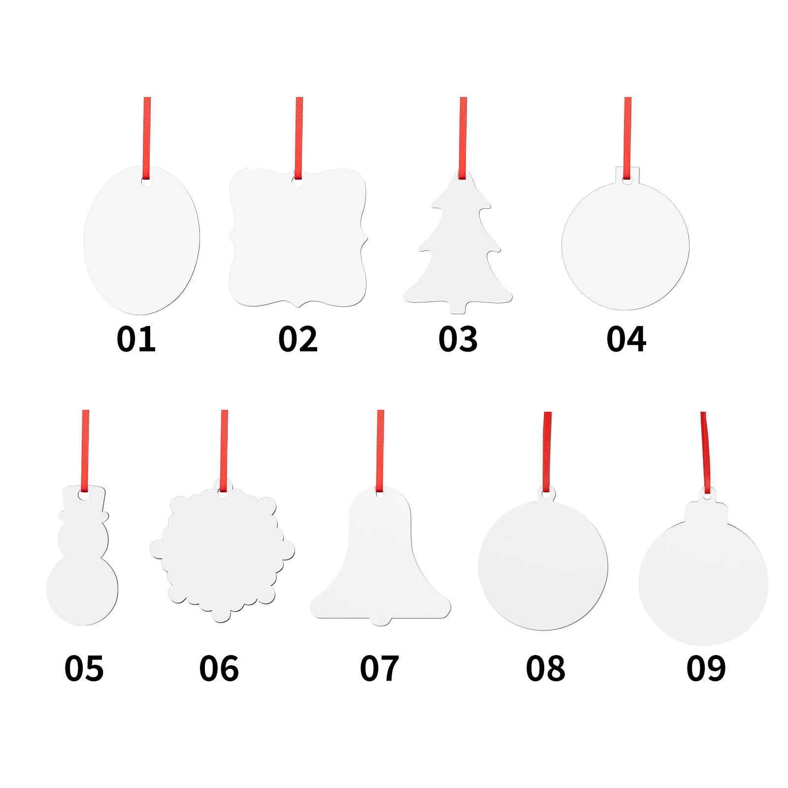 Sublimation Christmas Ball Ornaments Hardboard Hanging Tree Decor Ornament (Round, 7.6*8.6*0.3cm) thumbnail 5