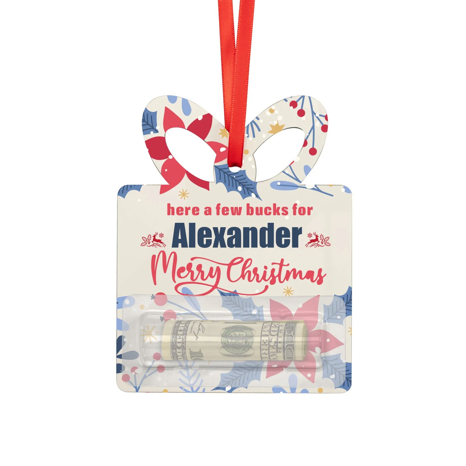 Sublimation Hanging Ornaments HardBoard with Money Holder (10*12.6cm,Gift Box)