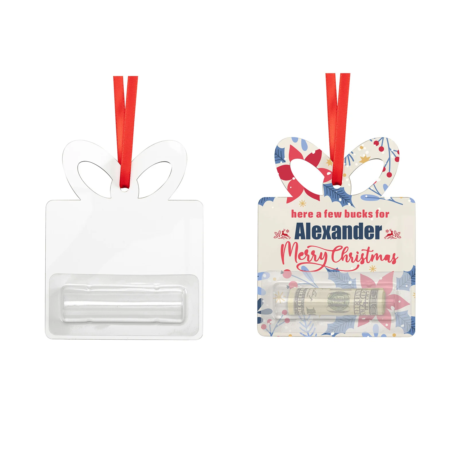 Sublimation Hanging Ornaments HardBoard with Money Holder (10*12.6cm,Gift Box) thumbnail 3