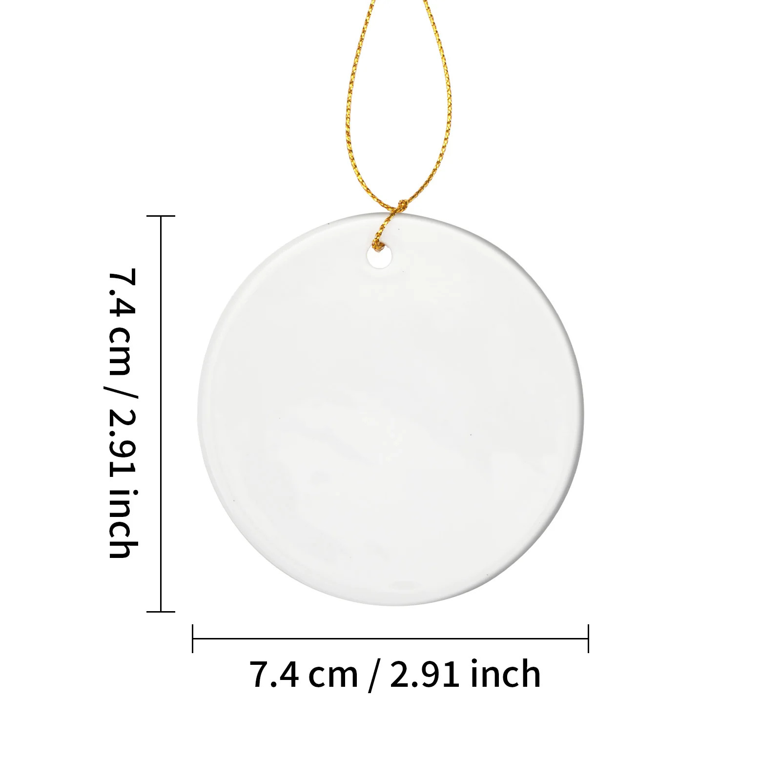 2.9in Sublimation Christmas Ornament with Gift Box thumbnail 4