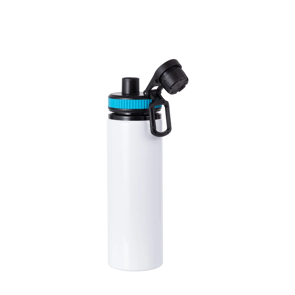 Alu Water Bottle with Blue Cap(28oz/850ml,Sublimation Blank,White) thumbnail 5