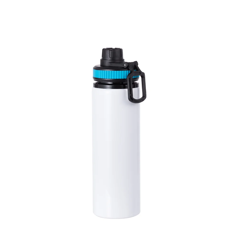 Alu Water Bottle with Blue Cap(28oz/850ml,Sublimation Blank,White) thumbnail 1