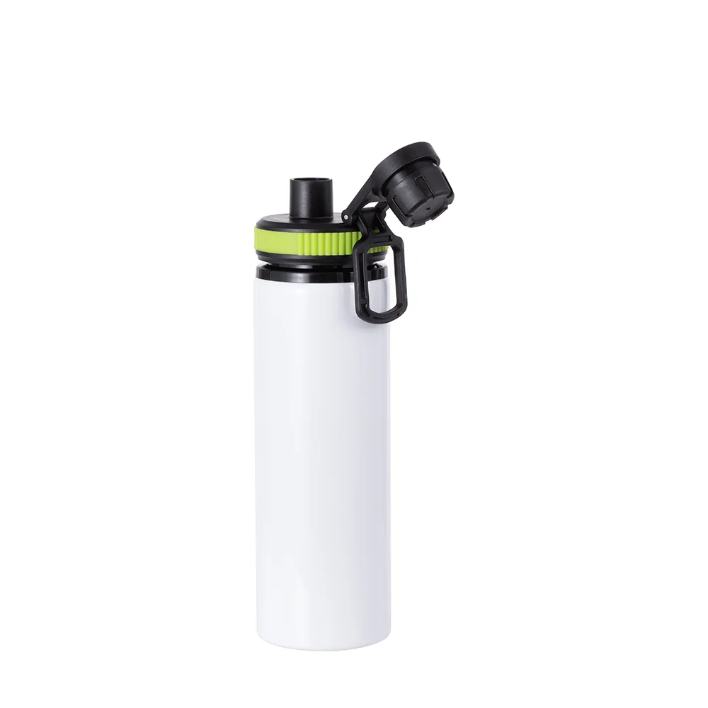 Alu Water Bottle with Green Cap(28oz/850ml,Sublimation Blank,White) thumbnail 5