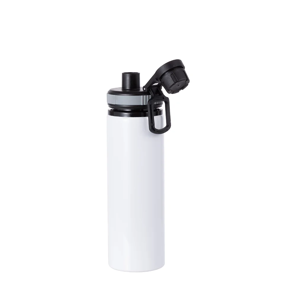 Alu Water Bottle with Gray Cap(28oz/850ml,Sublimation Blank,White) thumbnail 5