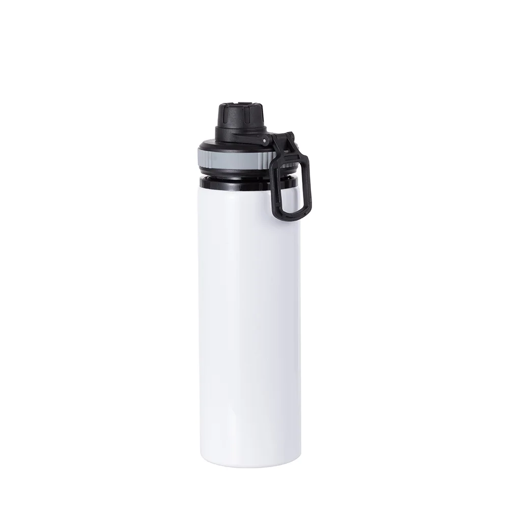 Alu Water Bottle with Gray Cap(28oz/850ml,Sublimation Blank,White) thumbnail 1
