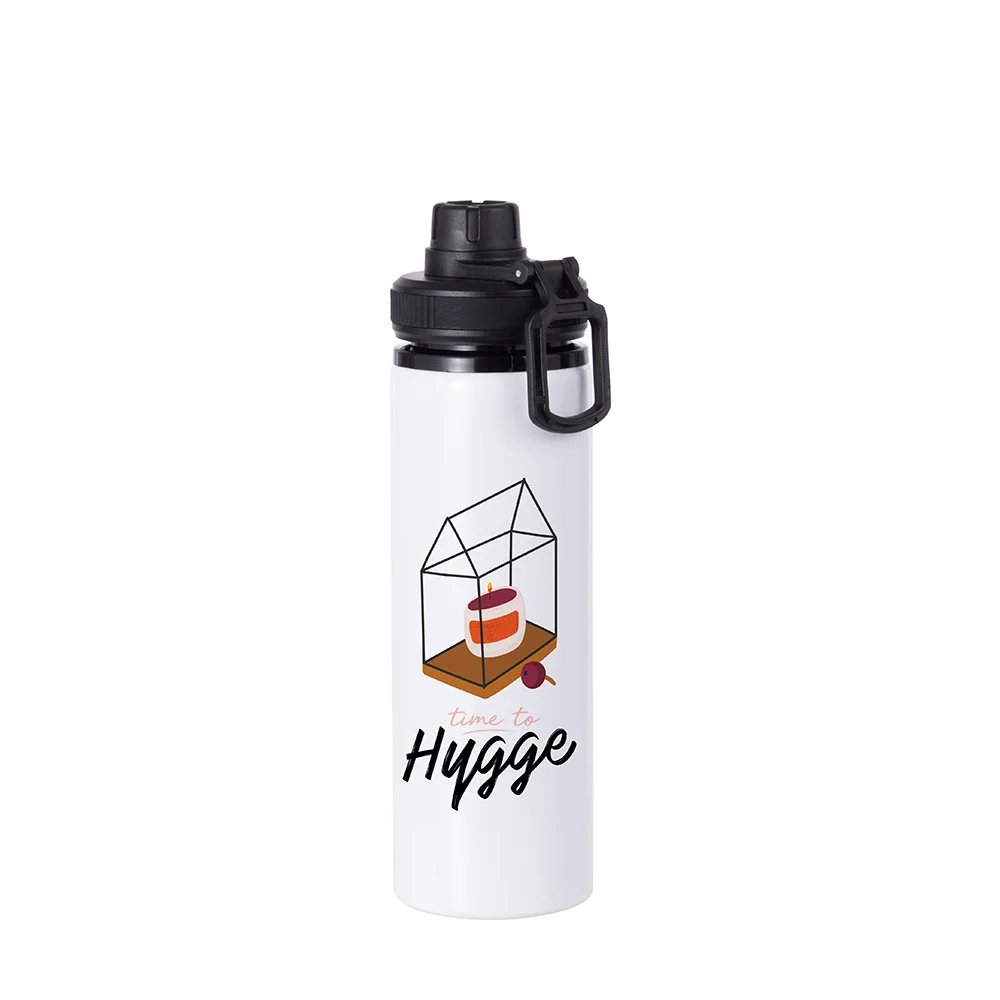 Alu Water Bottle with Black Cap(28oz/850ml,Sublimation Blank,White) thumbnail 4