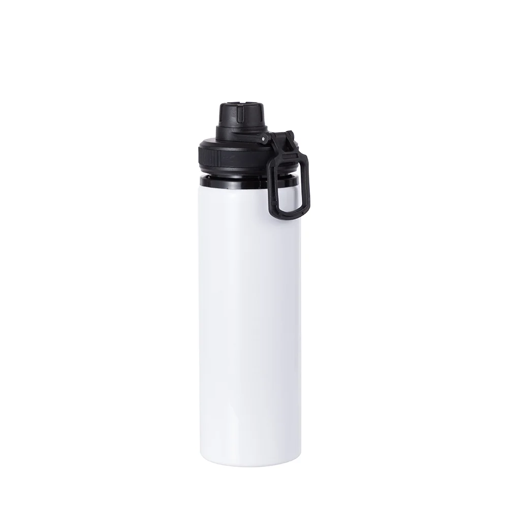 Alu Water Bottle with Black Cap(28oz/850ml,Sublimation Blank,White) thumbnail 1