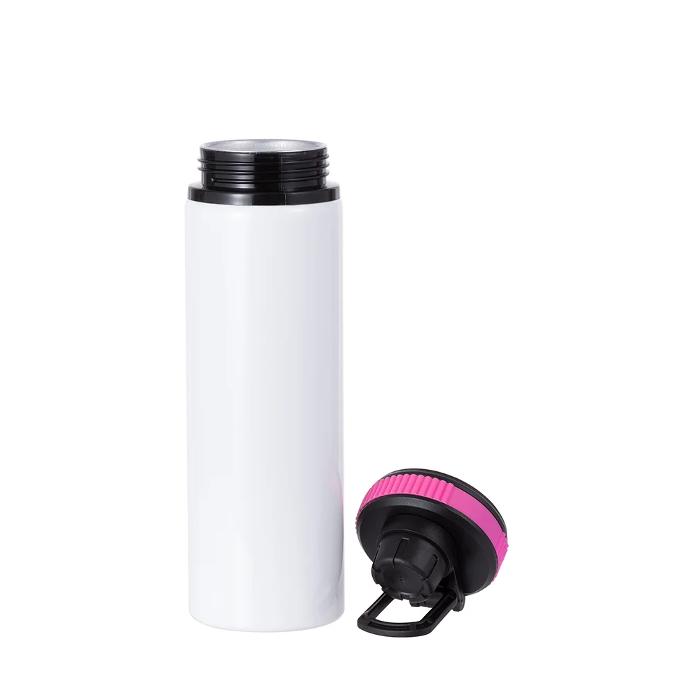 Alu Water Bottle with Rose Red Cap(28oz/850ml,Sublimation Blank,White) thumbnail 6