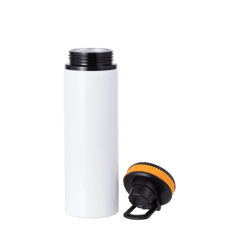 Alu Water Bottle with Yellow Cap(28oz/850ml,Sublimation Blank,White) thumbnail 6