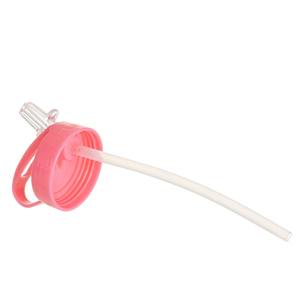 20oz/600ml White Aluminium Bottle w/ Pink Straw Lid thumbnail 3