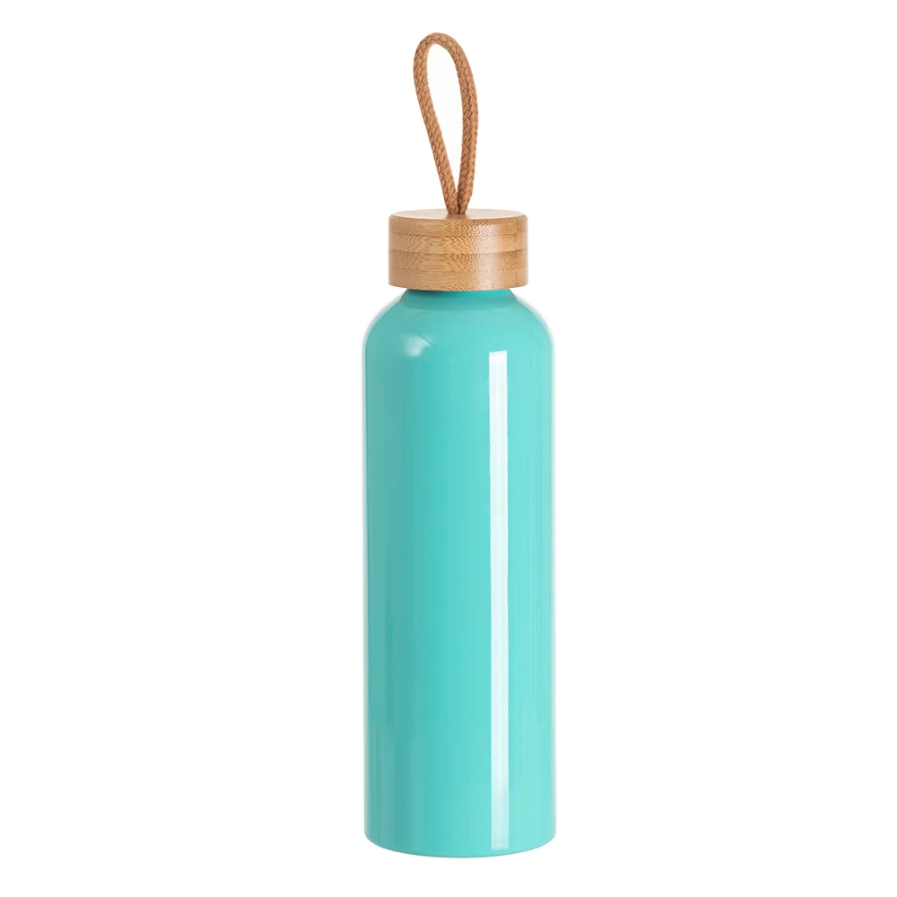 20oz/600ml Aluminum Water Bottle with Bamboo Lid (Mint Green) - image 1