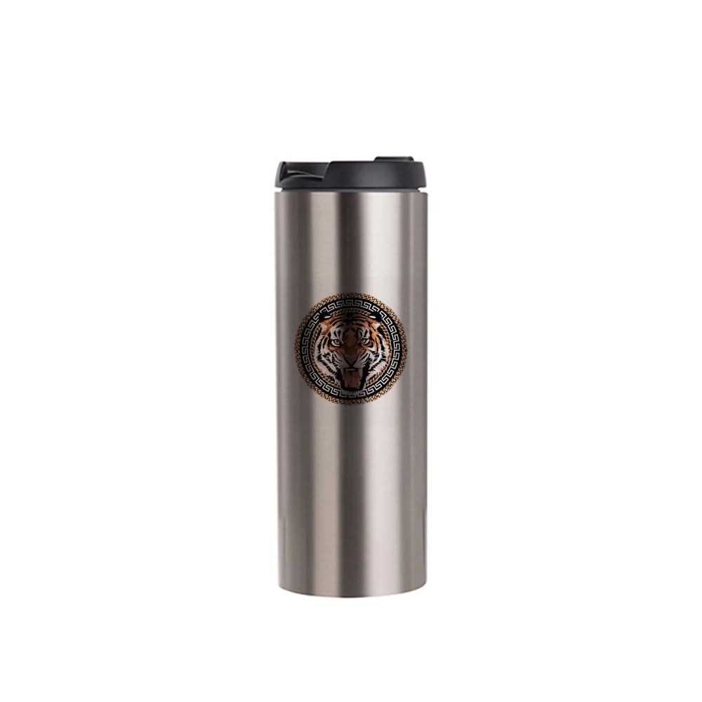 Stainless Steel Double Wall Bottle(14oz,Sublimation Blank,Silver) thumbnail 4