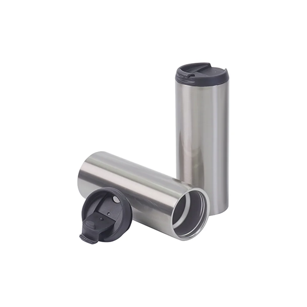Stainless Steel Double Wall Bottle(14oz,Sublimation Blank,Silver) thumbnail 5