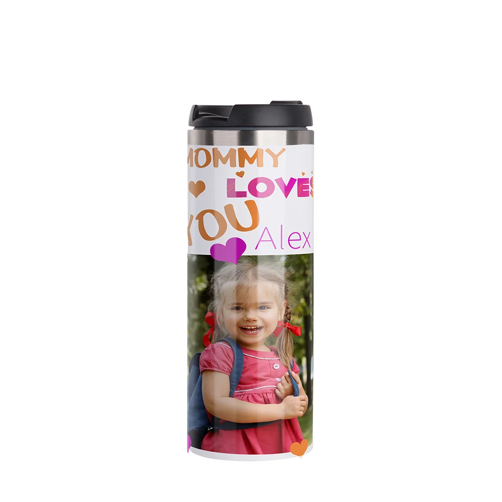Stainless Steel Double Wall Bottle(14oz,Sublimation Blank,White) thumbnail 2