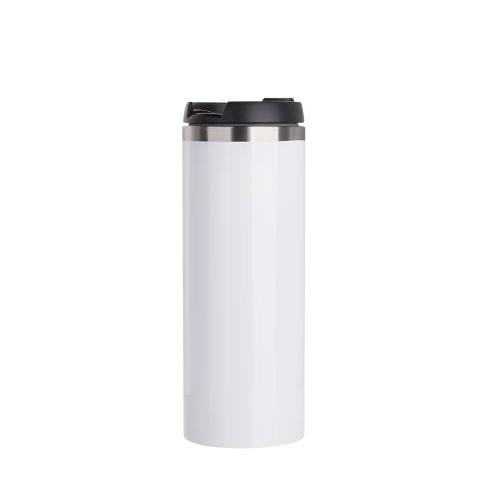 Stainless Steel Double Wall Bottle(14oz,Sublimation Blank,White) thumbnail 1