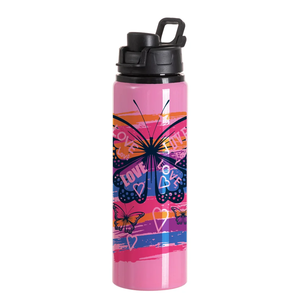 25oz/750ml Aluminum Water Bottle (Dark Pink) thumbnail 2