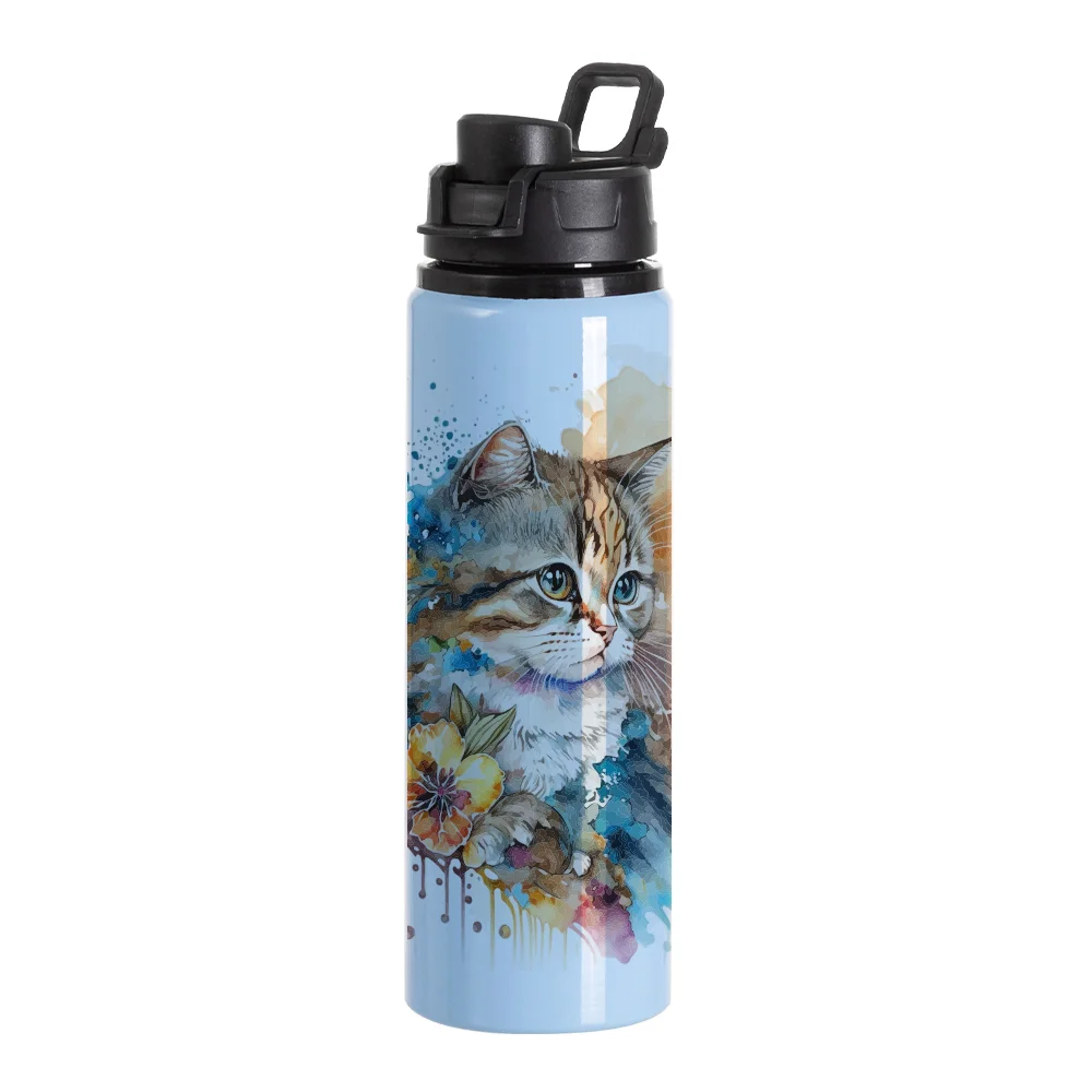 25oz/750ml Aluminum Water Bottle (Light Blue) thumbnail 2