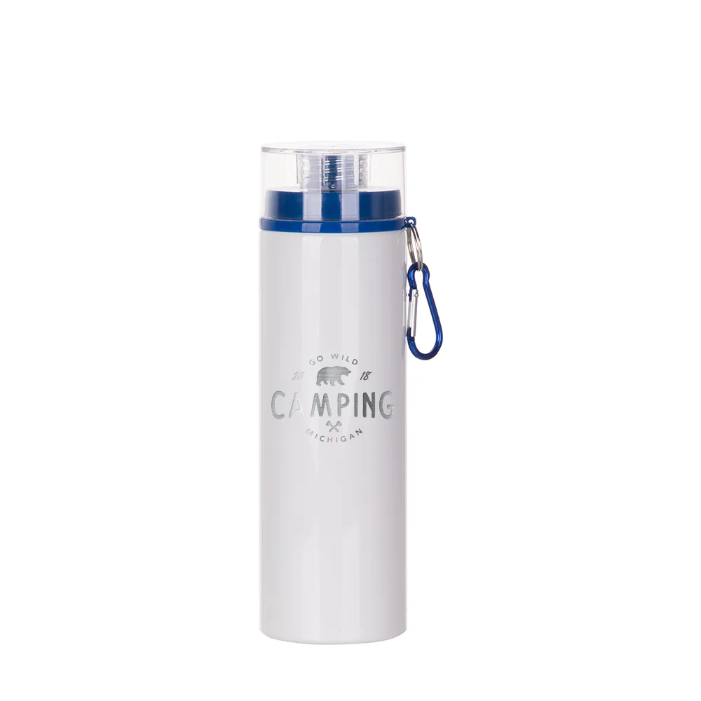 28OZ 850ml Aluminum Bottle with Blue Lid(White) thumbnail 4