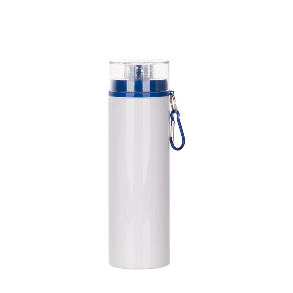28OZ 850ml Aluminum Bottle with Blue Lid(White) thumbnail 1