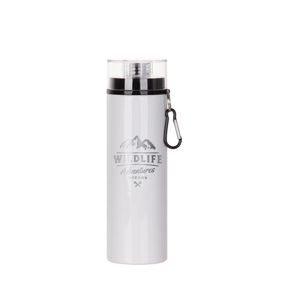28OZ 850ml Aluminum Bottle with Black Lid(White) thumbnail 4