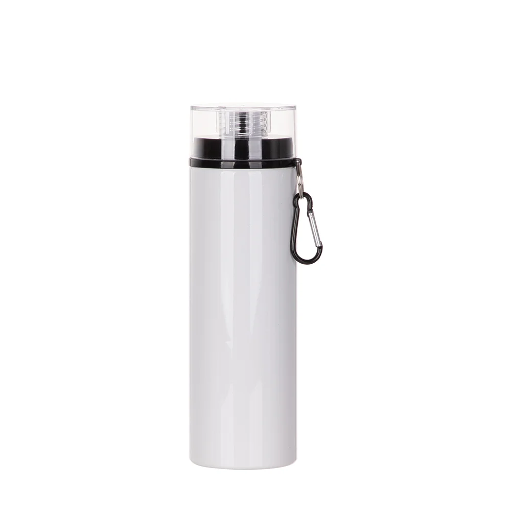 28OZ 850ml Aluminum Bottle with Black Lid(White) thumbnail 1