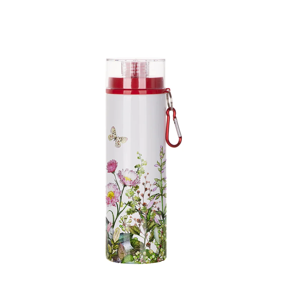 28OZ 850ml Aluminum Bottle with Red Lid(White) thumbnail 2