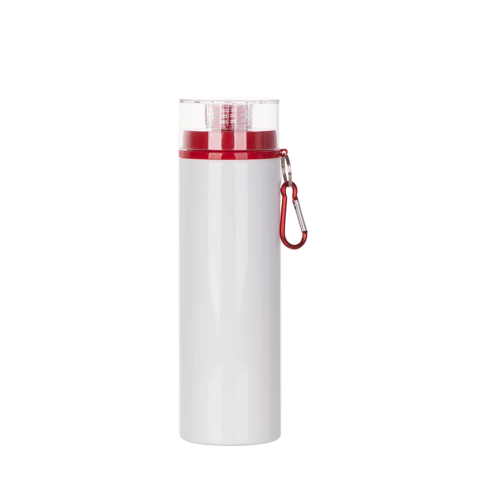 28OZ 850ml Aluminum Bottle with Red Lid(White) thumbnail 1