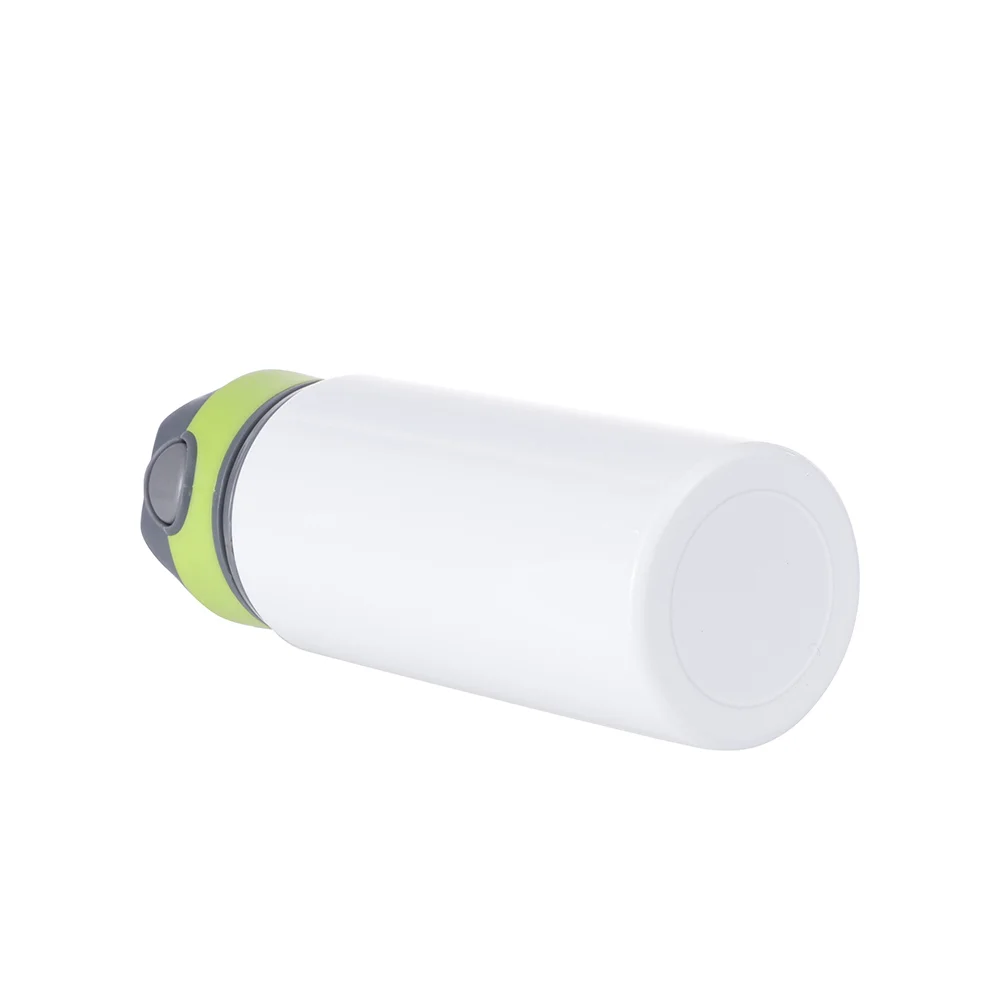 20OZ 650ml Aluminum Water Bottle with Green Cap(White) thumbnail 8