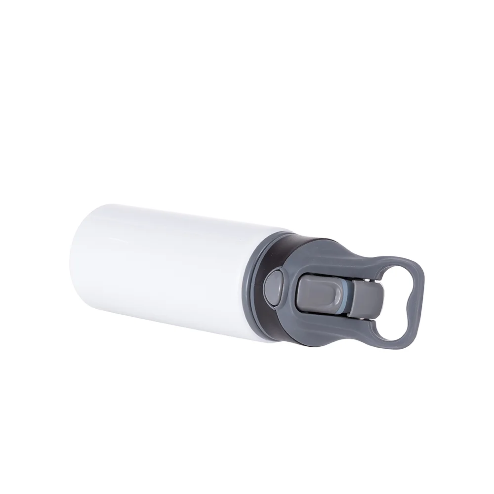 20OZ 650ml Aluminum Water Bottle with Black Cap(White) thumbnail 5