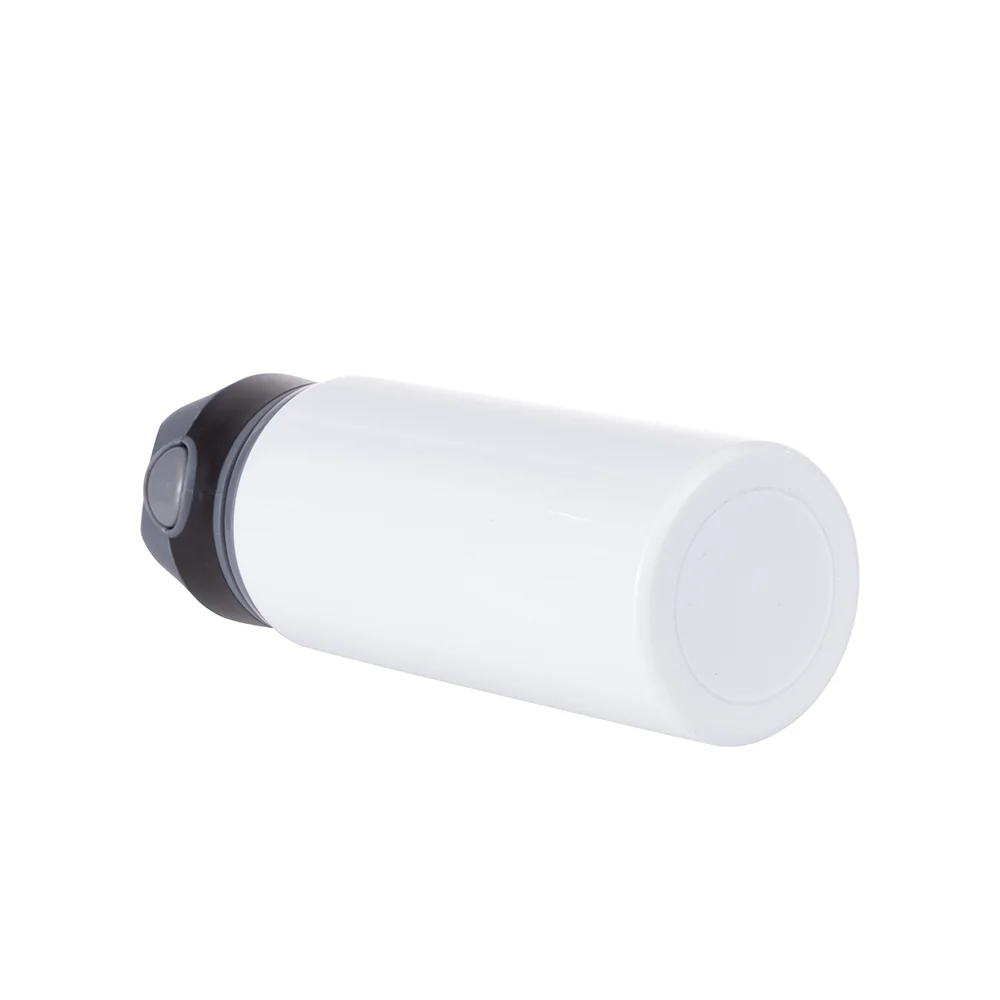 20OZ 650ml Aluminum Water Bottle with Black Cap(White) thumbnail 6