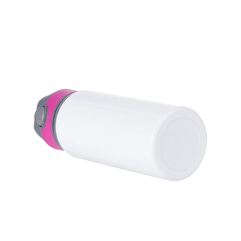 20OZ 650ml Aluminum Water Bottle with Rose Red Cap(White) thumbnail 5