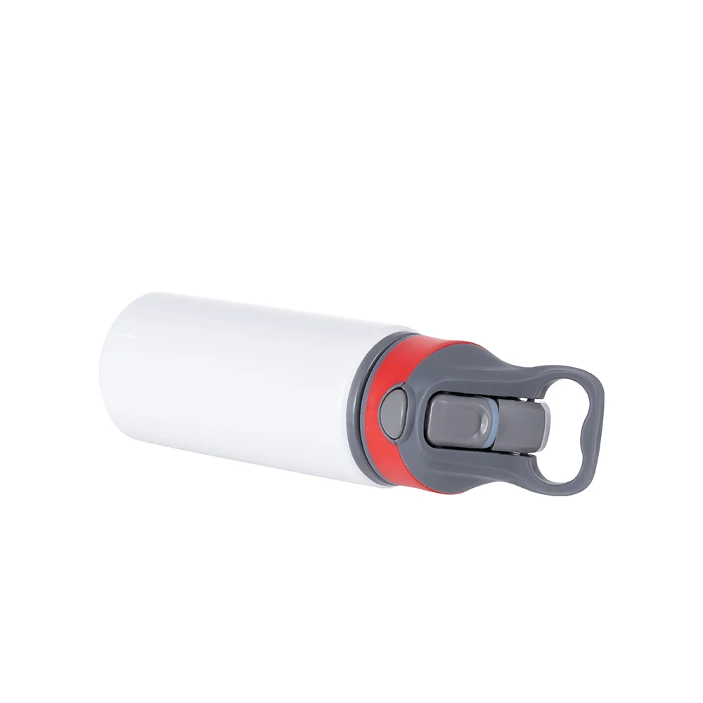 20OZ 650ml Aluminum Water Bottle with Red Cap(White) thumbnail 6