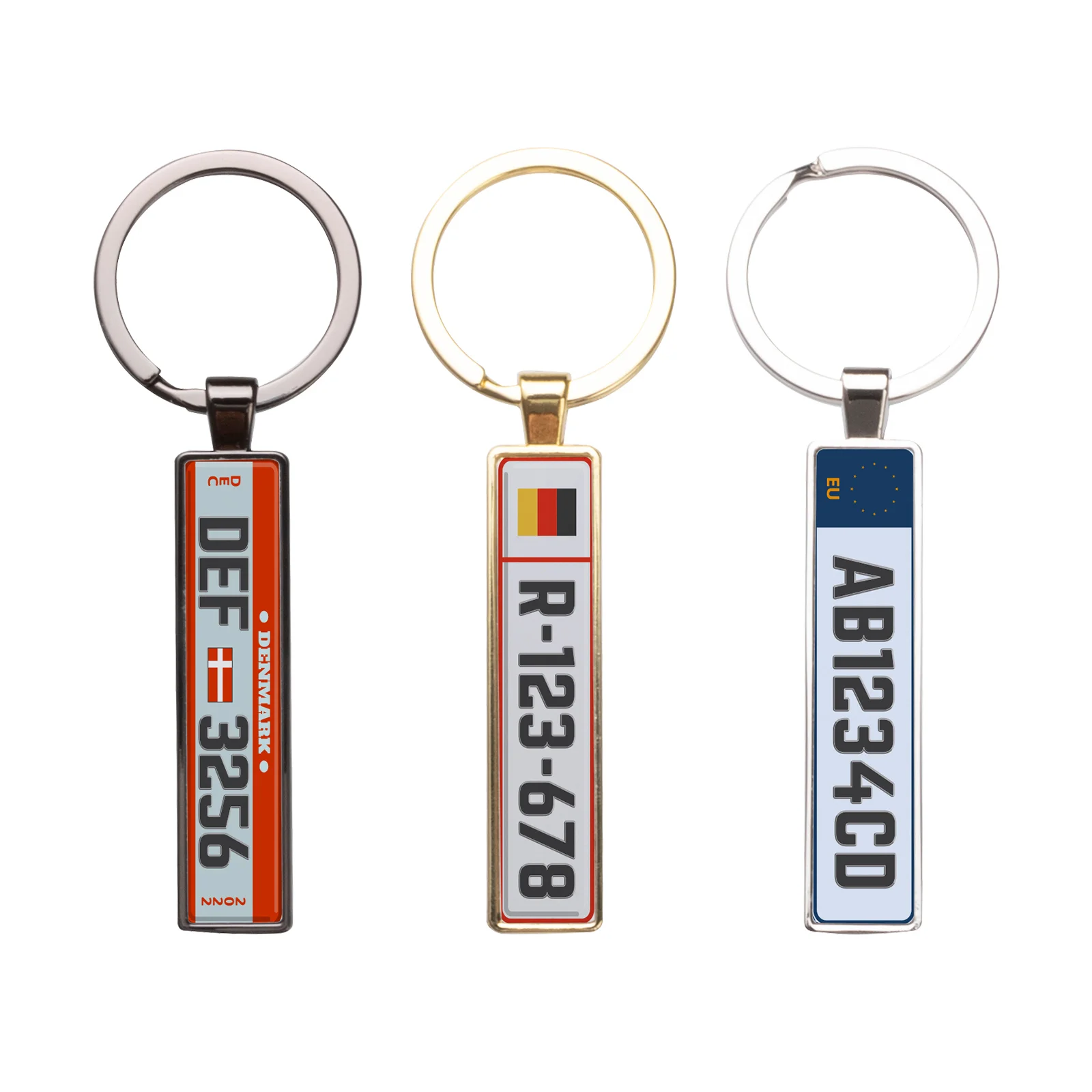 Sublimation License Plate Keychain Double Side Printable 1.3x6.3cm thumbnail 2