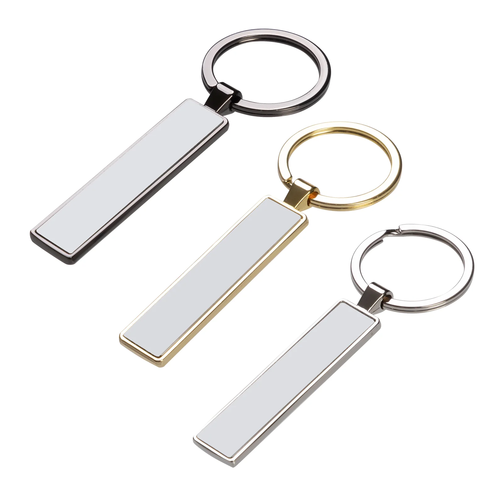 Sublimation License Plate Keychain Double Side Printable 1.3x6.3cm thumbnail 3