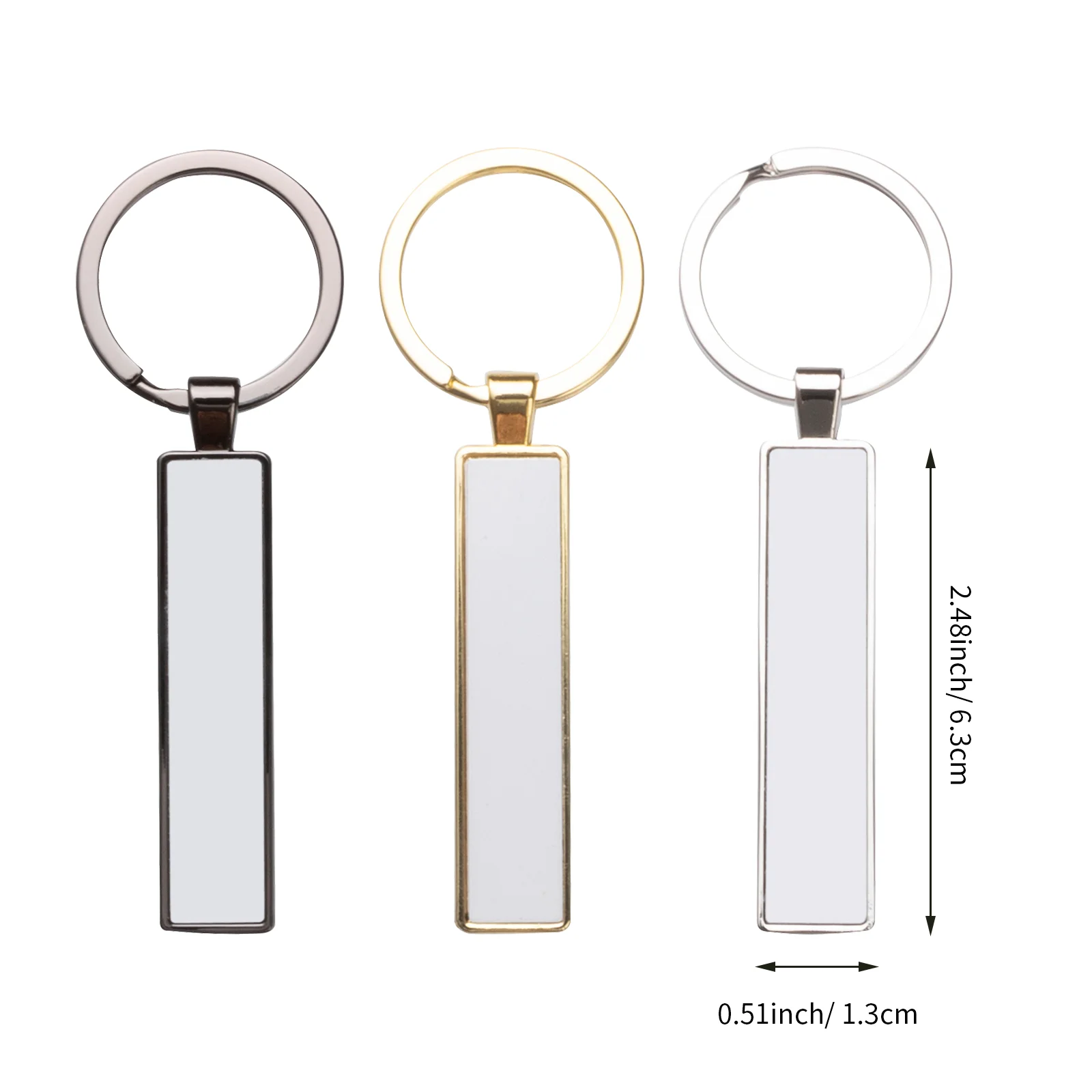 Sublimation License Plate Keychain Double Side Printable 1.3x6.3cm thumbnail 4