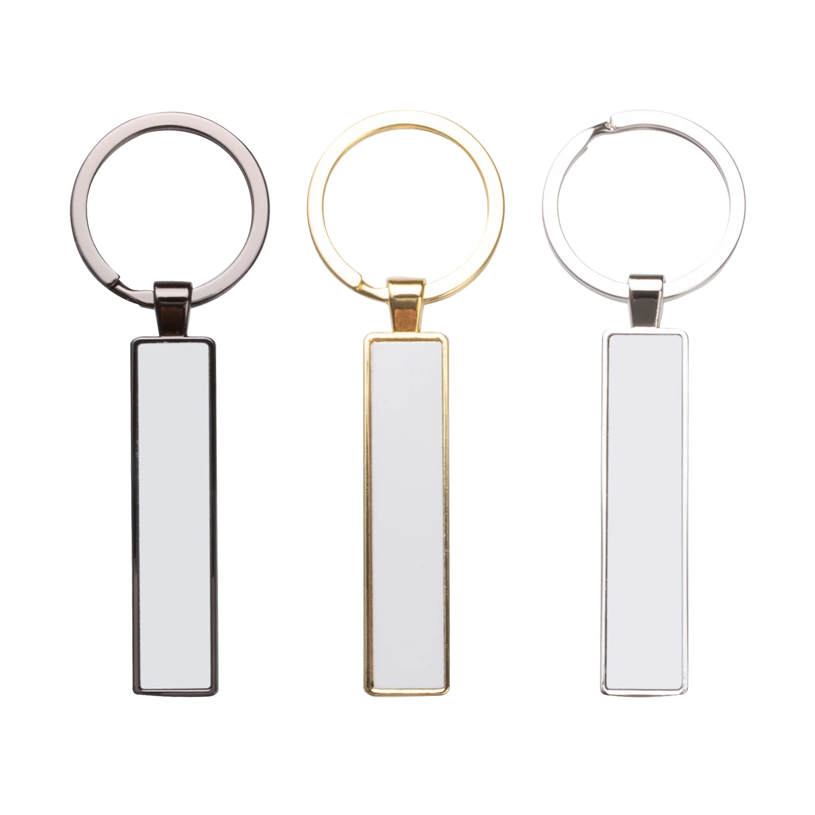 Sublimation License Plate Keychain Double Side Printable 1.3x6.3cm thumbnail 1