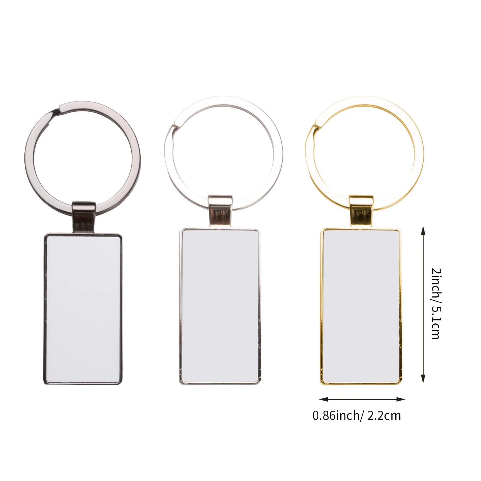 Sublimation License Plate Keychain Double Side Printable 2.2x5.1cm thumbnail 4