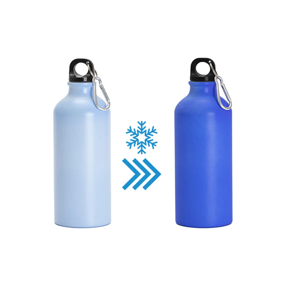 20oz 600ml Sublimation Cold Color Change Aluminium Bottle - Light Blue to Dark Blue thumbnail 5
