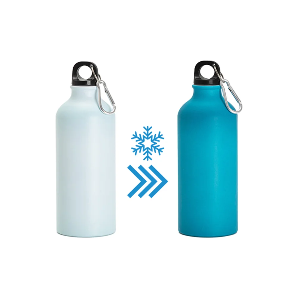 20oz 600ml Sublimation Cold Color Change Aluminium Bottle - Light Blue to Lake Blue thumbnail 5