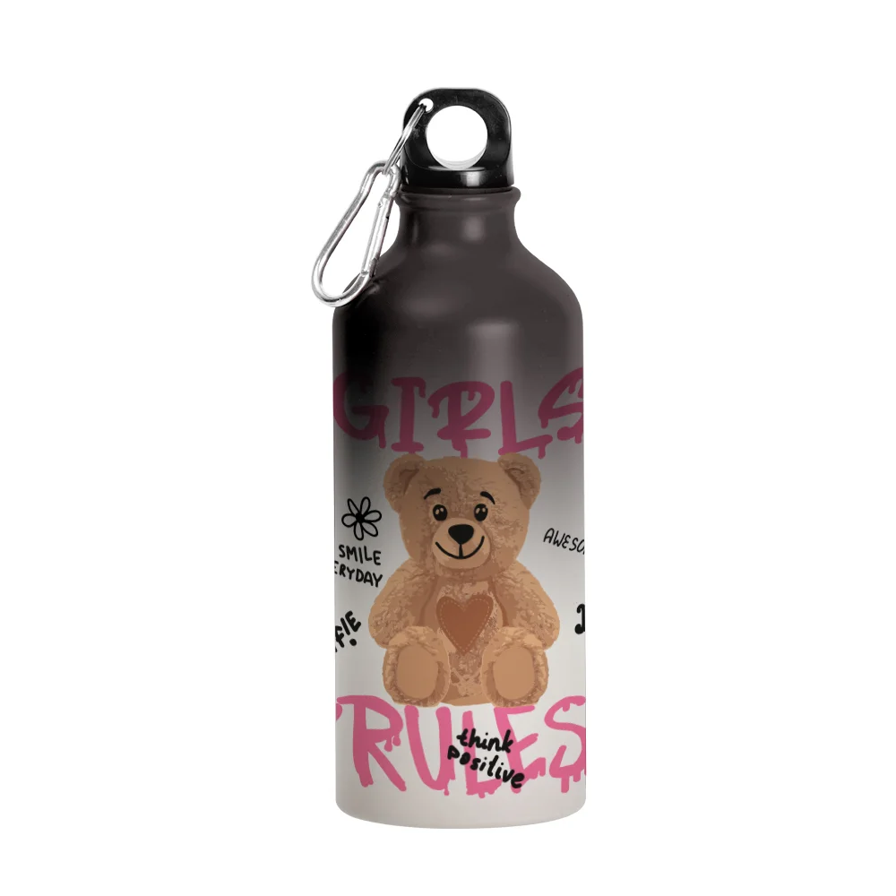 20oz 600ml Sublimation Cold Color Change Aluminium Bottle - Light Brown to Black thumbnail 2