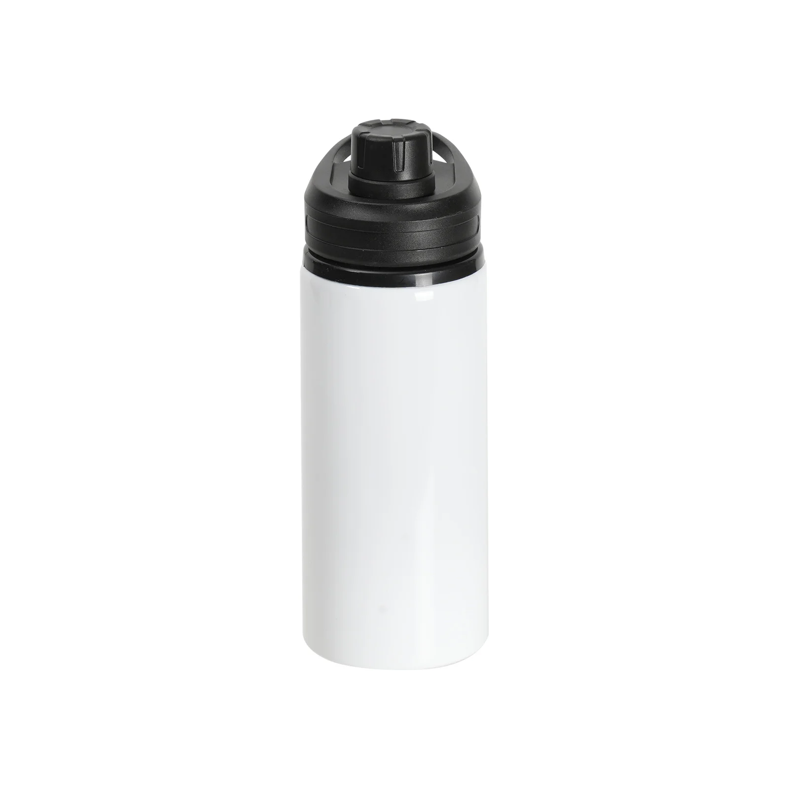 20oz 600ml Sublimation White Aluminium Bottle with Black Straw Lid thumbnail 1