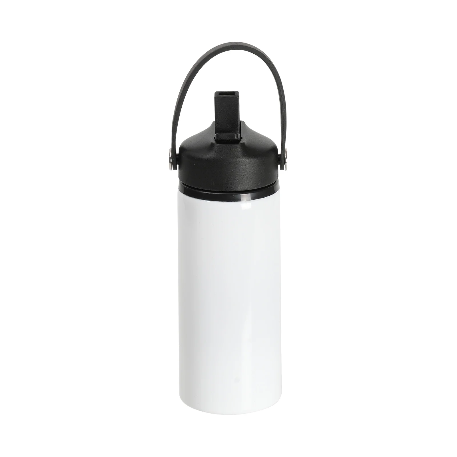 20oz 600ml Sublimation White Aluminium Bottle with Black Straw Lid thumbnail 5