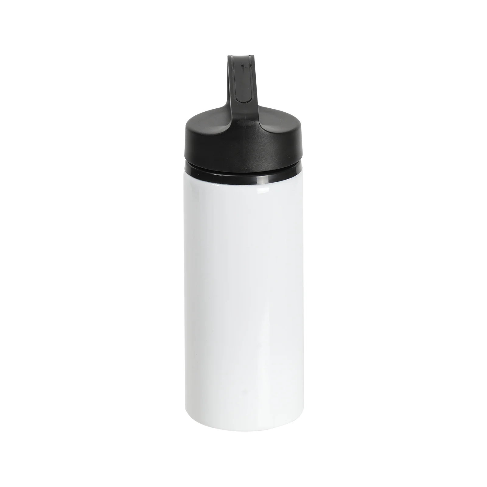 20oz 600ml Sublimation White Aluminium Bottle with Black Straw Lid thumbnail 4