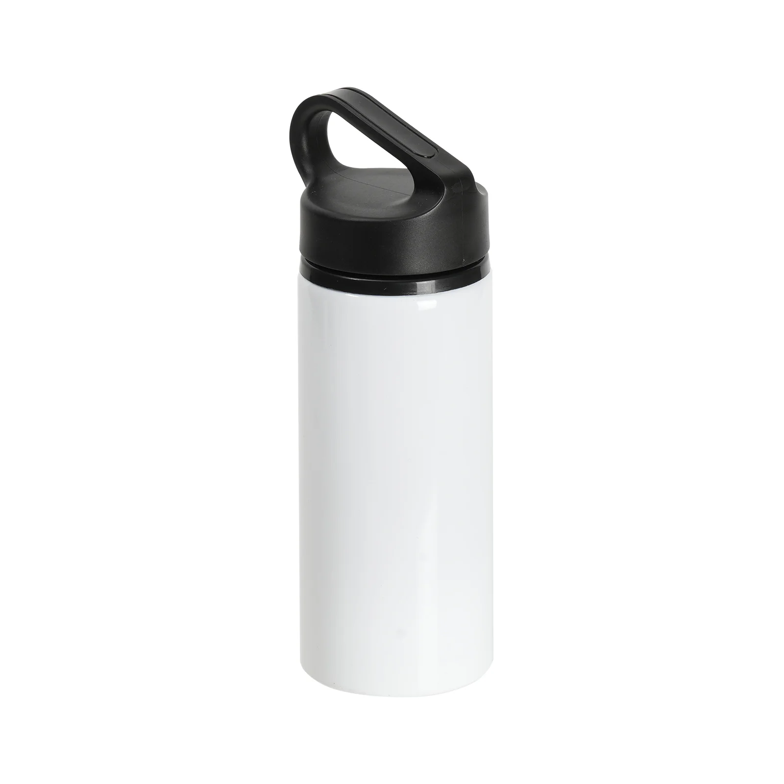 20oz 600ml Sublimation White Aluminium Bottle with Black Straw Lid thumbnail 1