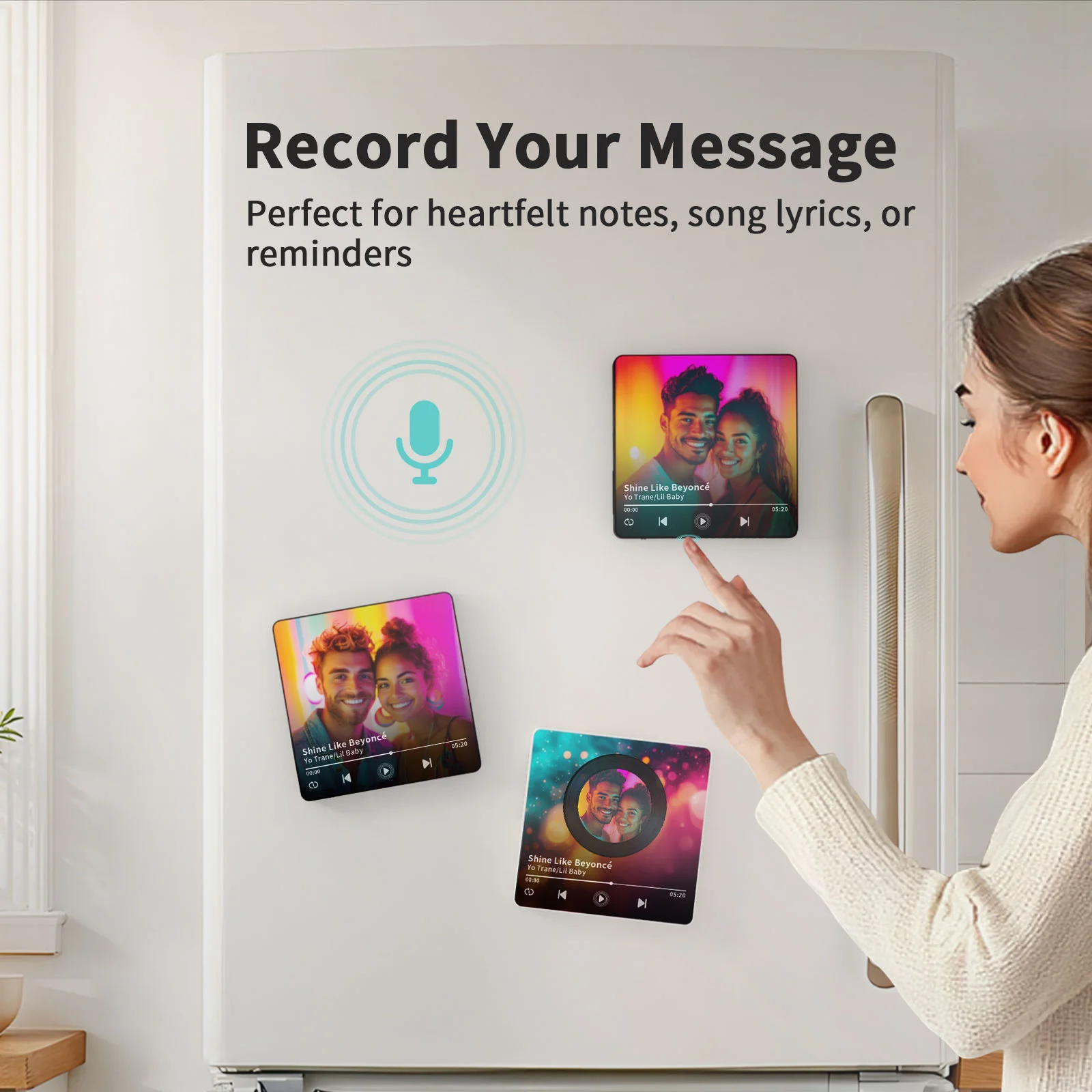 Sublimation Music Fridge Magnet (10*10*1cm,Black) thumbnail 9