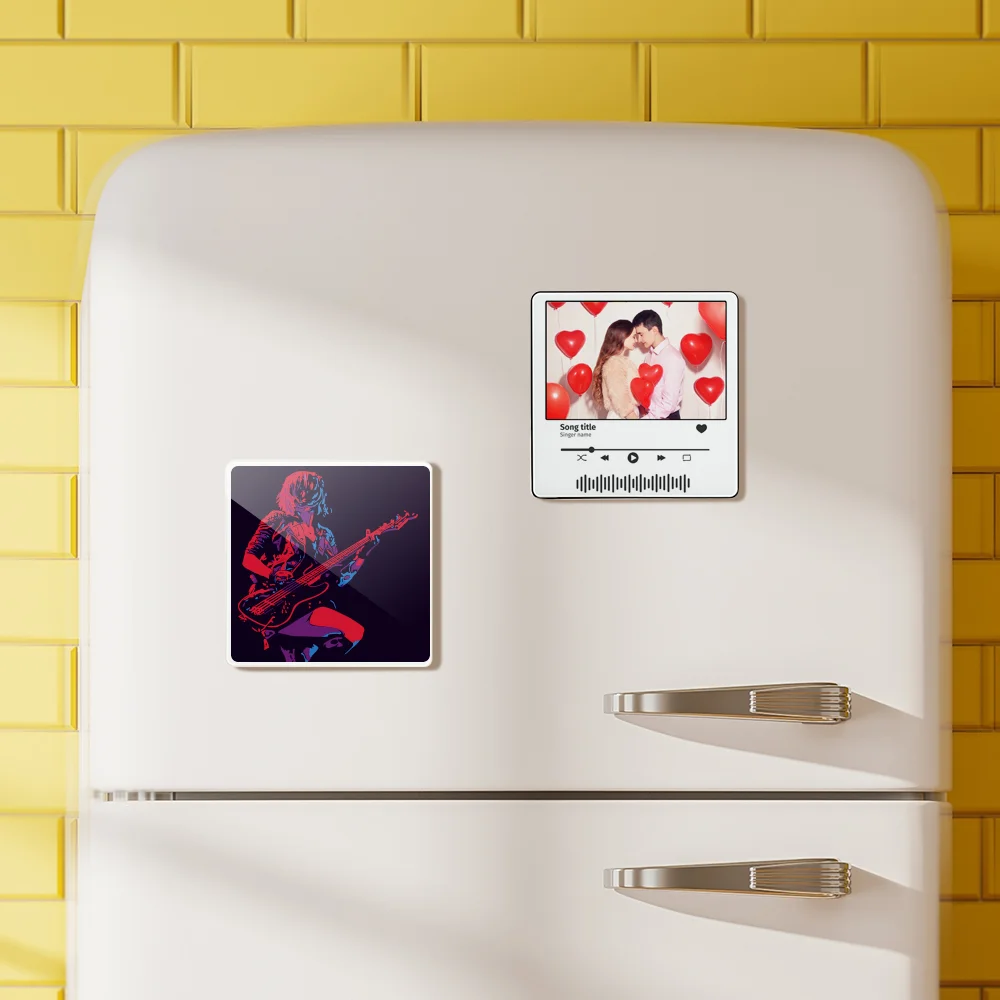 Sublimation Music Fridge Magnet (10*10*1cm,Black) thumbnail 15