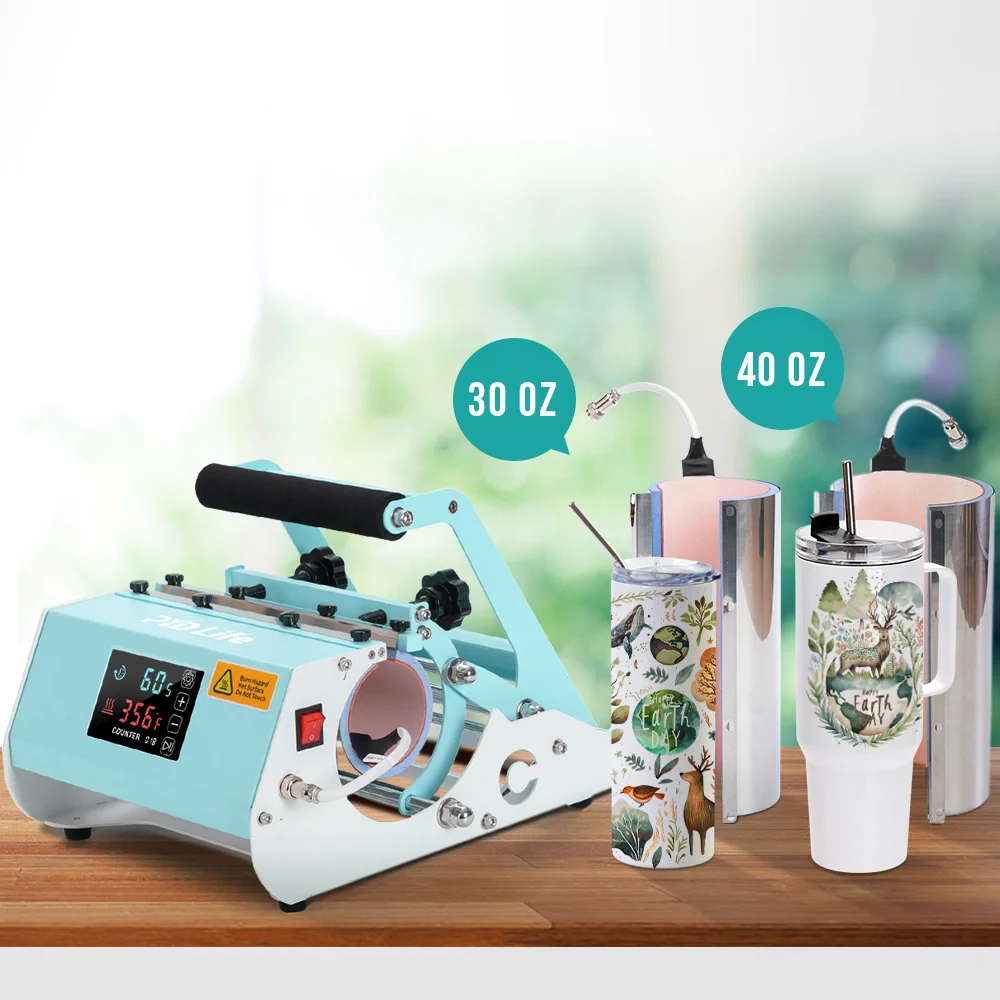 2 in 1 Tumbler Press V3.0 Pro Max, Touch Screen (30oz+40oz, Mint Green)